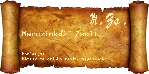 Marczinkó Zsolt névjegykártya
